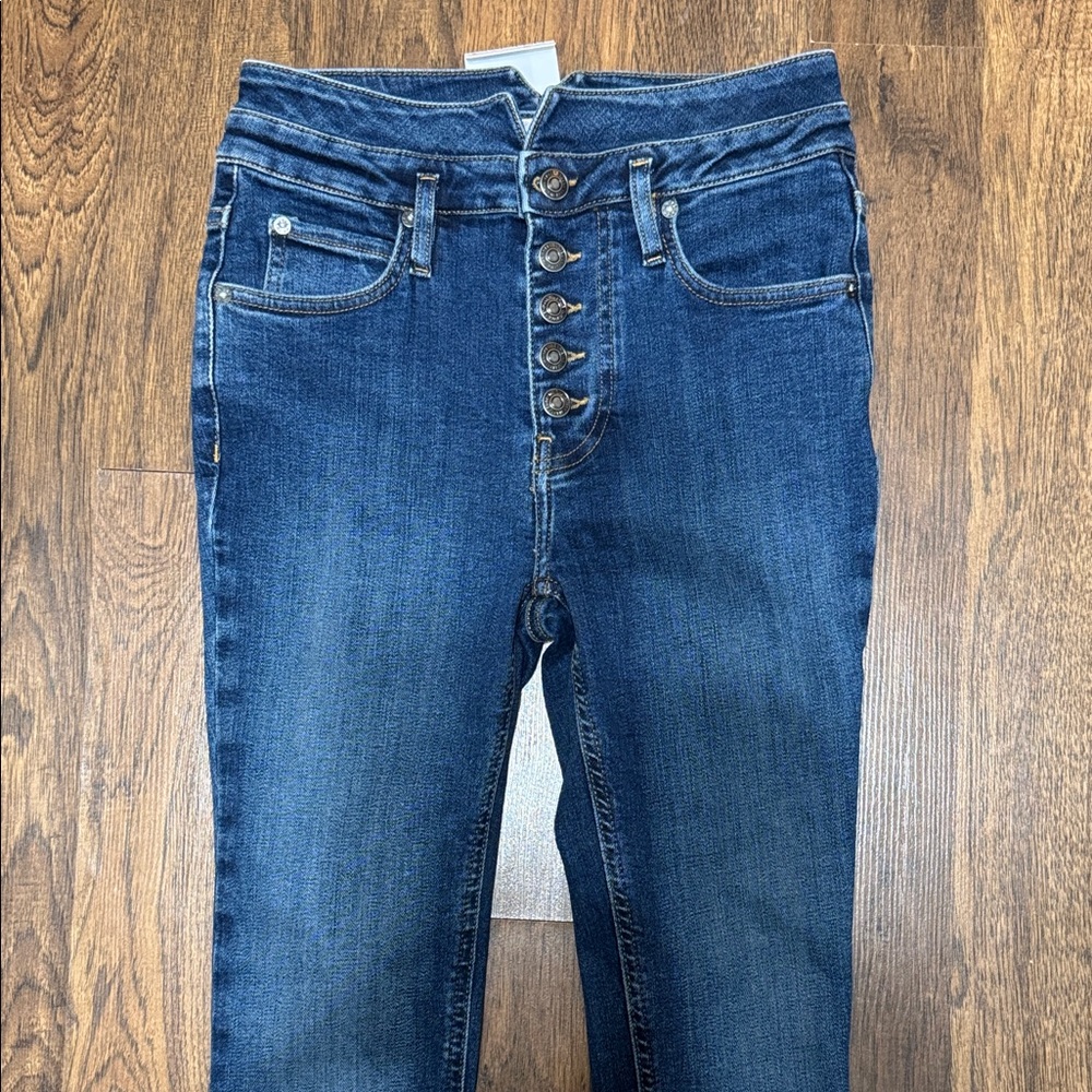 NWT Free People We The Free Button Fly Skyline Skinny Jeans Size 26